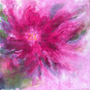 Love is The Answer Abstract Botancial Painting By Cassandra Gaisford