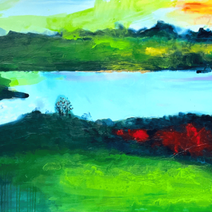 We Love It Abstract Landscape artwork by Cassandra Gaisford